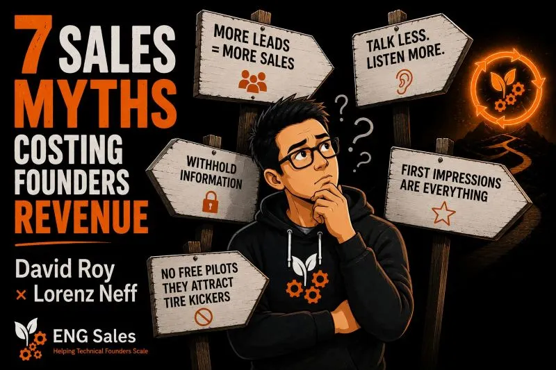 Cover for 7 Sales Myths Costing Founders Real Revenue